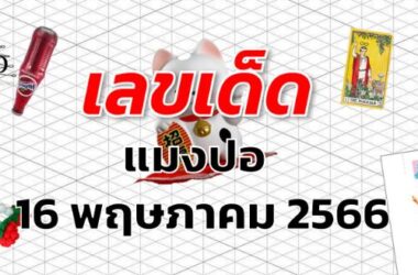 หวยแมงปอ เลขเด็ด งวด 16 พฤษภาคม 2566