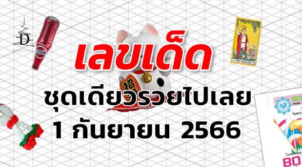 หวยชุดเดียวรวยไปเลย เลขเด็ด งวด 1 กันยายน 2566