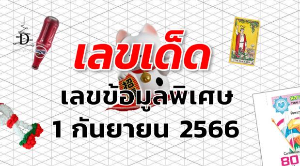 เลขข้อมูลพิเศษ เลขเด็ด งวด 1 กันยายน 2566