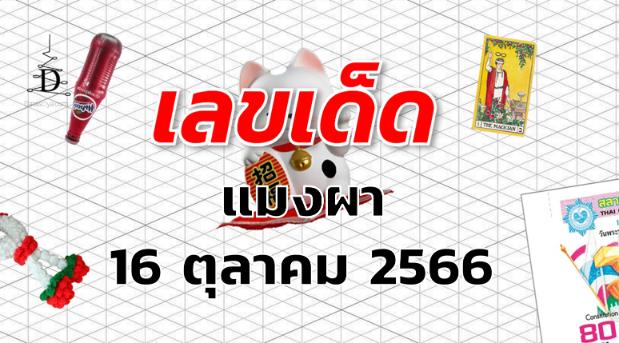 หวยแมงผา เลขเด็ด งวด 16 ตุลาคม 2566