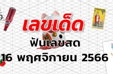 หวยฟันเลขสด เลขเด็ด งวด 16 พฤศจิกายน 2566