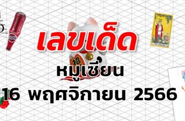 หวยหมูเซียน เลขเด็ด งวด 16 พฤศจิกายน 2566