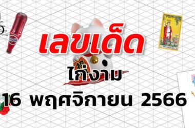 หวยไก่งาม เลขเด็ด งวด 16 พฤศจิกายน 2566